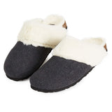 1 x RAW Customer Returns DUNLOP women s slippers, plush slippers, women s non-slip charcoal, numeric 40  - RRP €20.46