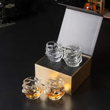 1 x RAW Customer Returns KANARS 4-piece whiskey glasses set, lead-free crystal whiskey glasses, dishwasher-safe whiskey tumbler, high quality, 320 ml, luxurious gift - RRP €34.63