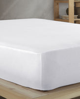 1 x RAW Customer Returns Vency Single Fitted Sheet 100x200 cm White Single Bed Sheets in 100 Cotton 150g m  - RRP €20.9