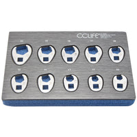 1 x RAW Customer Returns CCLIFE 10pcs Crowfoot Wrench Crowfoot Wrench Socket Wrench 3 8 10-22mm, Alloy Steel - RRP €24.19