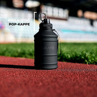 1 x RAW Customer Returns HYDRATE Stainless Steel Drinking Bottle - 2.2 Liter - BPA-Free Sports Water Bottle - Metal Water Bottle with Practical Nylon Strap and Leak-Proof Screw Cap, Gym - RRP €29.99