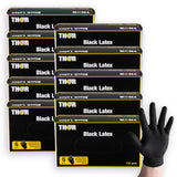 1 x RAW Customer Returns ABENA THOR Black Latex Gloves S 1000 pieces 10 x 100 pieces BLACK Powder-free disposable gloves for cooking, cleaning, grilling and much more Disposable gloves without powder Disposable gloves kitchen workshop - RRP €72.6