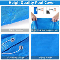 1 x RAW Customer Returns Rectangular pool cover, swimming pool solar cover 300 x 200 cm, cover for pool, foldable swimming pool cover, pool cover, pool covers, rectangular pool cover for above ground pools - RRP €19.15