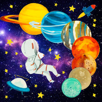 1 x Brand New Luminous stars self-adhesive children s room boys girls, wall stickers luminous stickers in the dark starry sky stickers luminous stickers astronaut planet stars wall sticker - RRP €20.4