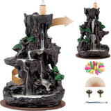 1 x RAW Customer Returns Ronlap Double-Sided Mountain Waterfall Incense Resin Backflow Incense Holder Aromatherapy Smoke Fountain with 120 Upgraded Incense Cones 30 Incense Sticks - RRP €20.78