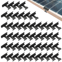 1 x RAW Customer Returns Weewooday 50 pieces solar panel water drainage clips solar modules mud removal clips solar panel drainage clips PV modules cleaning clips for water drainage solar modules, black 30 mm  - RRP €24.19