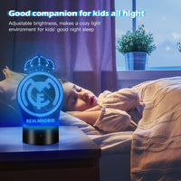 19 x RAW Customer Returns HooJtny real madrid lamp, real madrid football lamp 3D, 16 colors of lighting and remote control, gifts for children footballers - RRP €390.64