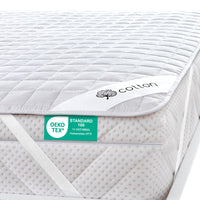 1 x RAW Customer Returns FAM Home Cotton Touch Mattress Protector 160x200 with 4 Elastic Corners I Breathable Mattress Cover, Hypoallergenic, Antibacterial, Anti-mite I Mattress Cover for Adult and Children s Bed - RRP €47.66