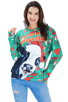 1 x RAW Customer Returns Rave on Friday Men s Ugly Christmas Sweater 3D Print Dairy Cow Christmas Sweater Ugly Festival Christmas Sweater Christmas Jumper XL - RRP €32.99