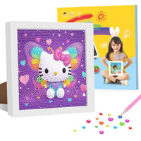 1 x Brand New GHHKUD Diamond Painting Children with Frame, 5D DIY Cartoon Diamond Painting Set, Diamond Painting Pictures Children with Gift Box, Diamond Painting Arts Craft for Children from 8-12 Years 18 x 18 cm  - RRP €20.4