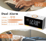 1 x RAW Customer Returns iTOMA DAB FM digital radio alarm clock, 40 presets, dual alarm with snooze, Bluetooth dimmer control, USB charger and headphone jack 728 - RRP €49.99