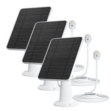 1 x RAW Customer Returns Solar Panel Charger Compatible with Arlo Ultra Ultra 2 Pro 3 Pro 4 Pro 3 Floodlight Security Camera, 5V 4W Solar Panels, Charger IP65, with 3m Magnet Charging Cable, Adjustable Bracket 3 Pack  - RRP €70.58