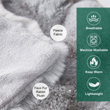 1 x RAW Customer Returns Luxurious Plush Cuddly Blanket Fluffy Blanket - Super Soft Fluffy Blanket for Sofas, Lightweight Blanket Cuddly Faux Fur Throw Blanket Warm Cuddly Blanket for Couch Bed Sofa W100 x L160CM, Light Gray  - RRP €39.99