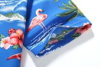 4 x Brand New SSLR Hawaii Shirt Women, Hawaii Blouse Women, Short Sleeve Flamingo Shirt 3D Printed Flowers Hawaiian Shirt Medium, Sapphire Blue  - RRP €94.8