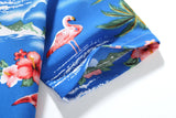 4 x Brand New SSLR Hawaii Shirt Women, Hawaii Blouse Women, Short Sleeve Flamingo Shirt 3D Printed Flowers Hawaiian Shirt Medium, Sapphire Blue  - RRP €94.8