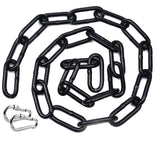 1 x RAW Customer Returns 5 meter black chain - round steel chain welded steel chain - steel chain barrier chain-black coated - 5mm - RRP €45.98