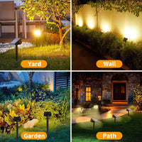 1 x RAW Customer Returns ZEEQII solar spotlights for outdoors, 6 pieces 3000K warm white solar spotlights for outdoors, IP65 waterproof 46 LED solar lamps for outdoors in the garden, light sensor solar lights for paths and entrances - RRP €49.99