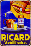 1 x RAW Customer Returns 30 x 20 cm Retro vintage sheet metal plaque for bar, wall decoration for Ricard, Pernod, Pastis France lovers and connoisseurs holidays  - RRP €11.4