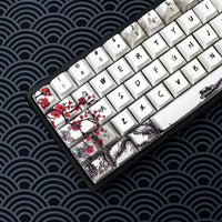 1 x RAW Customer Returns JSJT Custom Keycaps, 60 Percent Plum Blossom Keycaps PBT Dye Sublimation, Cherry Profile Keycaps, 80 Keys for 61 68 ANSI ISO Layout, Cherry MX Swtich Mechanical Keyboards - RRP €40.66