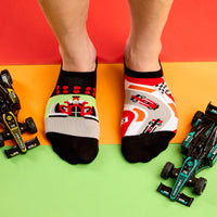 1 x RAW Customer Returns Dedoles Socks Unisex Women Men Children Cotton Socks with many different fun left right designs, colour Multicolour, design Formula 1 race sneaker , size 35-38 - RRP €24.0