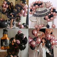 2 x Brand New 50th Birthday Decorations for Women, Men, AivaToba 50th Birthday Decorations, Rose Gold, Black, 50th Birthday Balloons, Happy Birthday Banners, Whiskey Balloons for 50th Birthday Decorations - RRP €38.4