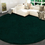 1 x RAW Customer Returns RTBQJ-AT Round Carpet, Fluffy Washable Rugs for Living Room, Carpet Living Room Bedroom Round Soft Area Rugs 120 cm, Green - RRP €39.3