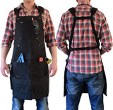 4 x Brand New ecoZen Lifestyle Work Aprons for Men for the Shop - Carpenter Apron and Workshop Aprons for Woodwork, Heavy Duty Oilcloth Tool Apron, Fully Adjustable from S-XXXL - RRP €275.92