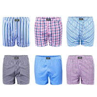 1 x RAW Customer Returns L K Pack of 6 Men s Boxer Shorts Men s Woven Boxer Shorts Cotton 1410CD 2XL  - RRP €25.49