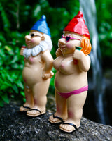 1 x RAW Customer Returns Garden decoration for outdoors, funny garden gnomes for outdoors garden figures garden statues pack of 2  - RRP €10.99