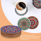 1 x RAW Customer Returns 8 Pieces 5D DIY Diamond Art and Craft Painting Coasters, Round Mandala Diamond Painting Coasters, Table Coasters for Cups Drinks Adults Children Coasters 8  - RRP €10.99