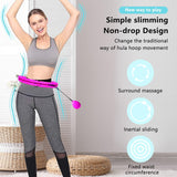 1 x RAW Customer Returns Hula Hoop with weight ball and knobs, Smart Hula Hoop for adults, Hoola Hoop for weight loss, Quiet fitness hoop with 24 segments - RRP €13.99