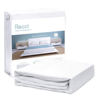 1 x RAW Customer Returns RECCI set of 2 waterproof mattress protectors 90 x 200 cm anti-mite and bacteria mattress topper machine washable mattress cover for all allergy sufferers incontinence topper in different sizes - RRP €32.11