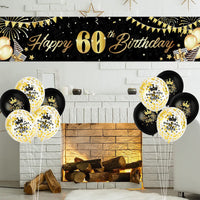 3 x Brand New GoldRock decoration 50th birthday man woman, 50th birthday man woman decoration black gold, 50 years birthday man, decoration for 50th birthday with garland, balloon 50th birthday, 50 number foil balloon table decoration - RRP €33.27