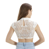 1 x RAW Customer Returns Kelliar Women s Traditional Dirndl Blouse Lace Long Sleeve Round Neck Blouse for Bavarian Oktoberfest White Cream Size 32-48 RX01 Kb008-White 42 - RRP €24.0