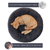 3 x Brand New DanceWhale Round Kennel for Dogs and Cats, Pet Bed Super Soft and Fluffy Washable Cat Bed 50cm, Dark Grey  - RRP €77.97