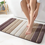 1 x RAW Customer Returns DEXI Bathroom Rug Non-Slip Bath Mat 40 x 60 cm, Bath Mat Absorbent Soft Machine Washable for Bathroom, Beige - RRP €20.16