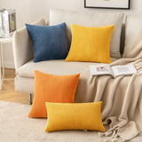 1 x RAW Customer Returns MIULEE Set of 2 Cushion Covers Corduroy Cushion Cover Decorative Pillowcase Sofa Cushion Couch Cushion Throw Pillow Decorative Pillowcase Cuddly Pillow for Sofa Bedroom Living Room 60 x 60 cm Mustard Yellow - RRP €27.49