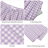 1 x RAW Customer Returns RoomTour Women s Pajama Pants Long Casual Checkered Trousers with Pockets Purple M - RRP €24.0