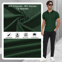 1 x RAW Customer Returns TOMEEK Polo Shirt Men Short Sleeve Summer Muscle Golf Sport Polo Shirt Regular Fit Breathable Quick-drying Button Placket Basic Casual T-Shirt Solid Men s Polo Shirt Dark Green, XL  - RRP €27.6