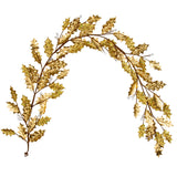 1 x RAW Customer Returns Winter artificial plant Christmas decoration hanging plants, golden Christmas garland with acrylic diamond, Advent garland with glitter Christmas decoration, length 180 cm - RRP €24.19