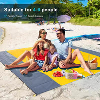 7 x Brand New Huixinue Beach Blanket Picnic Blanket 200x210cm Beach Mat Ultralight Picnic Blanket Waterproof Outdoor Picnic Blanket for the Beach, Camping, Hiking - Portable Quick-drying Sand-free. Yellow  - RRP €91.56