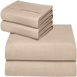 1 x RAW Customer Returns Utopia Bedding 4 Piece Sheet Set 180x200 - Brushed Microfiber Polyester - Fitted Sheet, Flat Sheet and 2 Pillowcases 50x75 Bed 180, Beige  - RRP €25.51