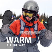 1 x RAW Customer Returns EXski Men s Ski Gloves, Waterproof, Warm, Snowboard Gloves, Winter Gloves S, Grey  - RRP €36.99