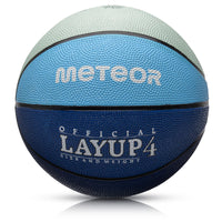 1 x RAW Customer Returns meteor Children s Basketball Layup Size 4 Youth Basketball Ideal for Children s Hands 5-10 Years Ideal Mini Basketball for Training Soft Children s Basketball Outdoor Size 4, Gray Blue  - RRP €13.98