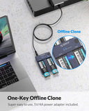 1 x RAW Customer Returns ORICO NVMe Clone Docking Station M.2 Dual-Bay 10Gbit s with Offline Clone Duplicator Function, USBC NVME 2 Compartment Enclosure for PCIe M-Key 2242 2260 2280 22110 M2 SSD, Tool-Free SSD Not Included -M2P2 - RRP €135.99