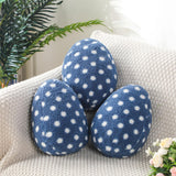 1 x Brand New Namalu 3 Egg Plush Pillows 25 cm Egg Shaped Cushions with White Polka Dots Decorative Pillows for Sofa Decorative Cushions Decoration for Children s and Baby s Bedroom Blue  - RRP €19.2