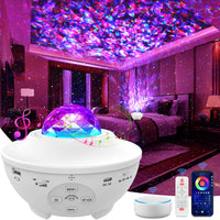 1 x RAW Customer Returns LED Smart Starry Sky Projector, WiFi Galaxy Night Light RGB Dimming, Star Projector Lamp with Alexa Google Assistant, Decorative Light with Bluetooth Speaker for Adults Children New Year Gifts - RRP €32.26