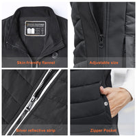 1 x RAW Customer Returns Kintiwe Heated Vest for Men and Women, Heated Vest, Heated Vest, Heat Vest with Power Bank and 3 Levels Temperature, Winter Heated Jacket for Outdoor Motorcycle Hunting Fishing Skiing - RRP €40.33