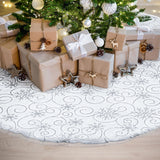 1 x RAW Customer Returns GIGALUMI Christmas Tree Blanket 120cm White Silver Christmas Tree Mat Christmas Holiday Home Party Decoration White Silver  - RRP €20.16