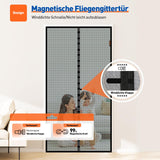 1 x RAW Customer Returns MAGZO Fly Screen Door 90 x 200 cm Stronger Magnets, Magnetic Fly Screen Balcony Door Durable Magnetic Curtain, Black - RRP €22.88